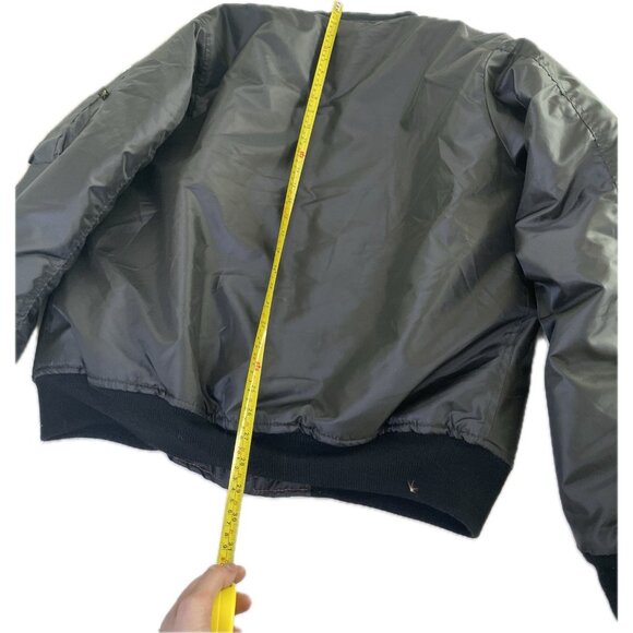 Rothco MA-1 Flight Reversible Bomber Jacket Men’s Black XXL Flag USA - Picture 9 of 10